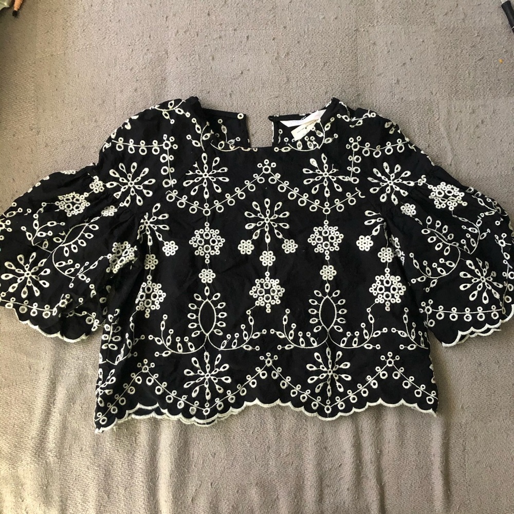 Zara Eyelets Top